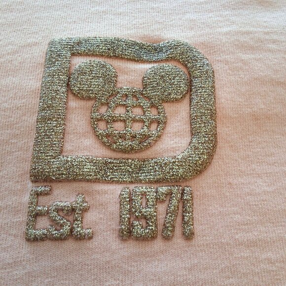 Disney Parks Womens Long Sleeve Spirit Jersey Sz XL Rose Gold All Cotton - Picture 5 of 10